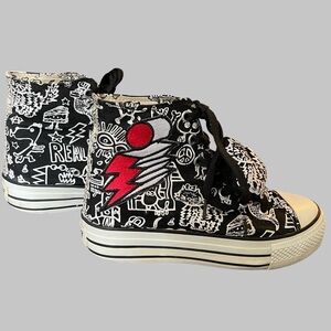 iiJin New York High Top Hidden Wedge Platform Fashion Sneakers Animal Print 5